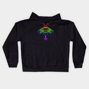 Rainbow Bee Kids Hoodie